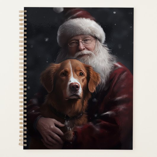 Nova Scotia Duck Toller mit dem Weihnachtsmann fei Planer (Vorderseite)