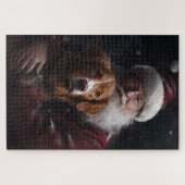 Nova Scotia Duck Toller mit dem Weihnachtsmann fei Puzzle (Horizontal)
