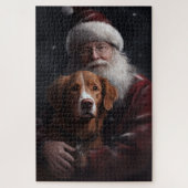 Nova Scotia Duck Toller mit dem Weihnachtsmann fei Puzzle (Vertikal)