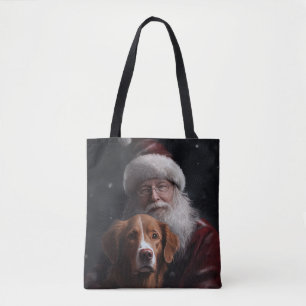 Nova Scotia Duck Toller mit dem Weihnachtsmann fei Tasche
