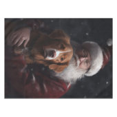 Nova Scotia Duck Toller mit dem Weihnachtsmann fei Tischdecke (Vorderseite (Horizontal))