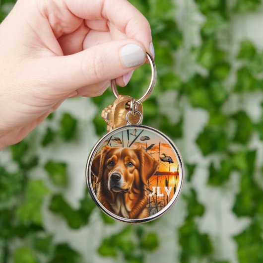 Nova Scotia Duck Toller Personalisiert Schlüsselanhänger (Hand)