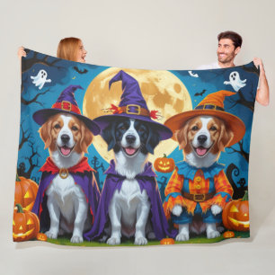 Nova Scotia Duck Toller Pumpkin Halloween Funny Fleecedecke