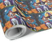 Nova Scotia Duck Toller Pumpkin Halloween Funny Geschenkpapier (Rolleneckpunkt)