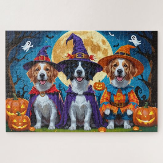 Nova Scotia Duck Toller Pumpkin Halloween Funny Puzzle (Horizontal)