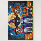 Nova Scotia Duck Toller Pumpkin Halloween Funny Puzzle (Vertikal)
