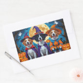 Nova Scotia Duck Toller Pumpkin Halloween Funny Rechteckiger Aufkleber (Umschlag)