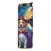 Nova Scotia Duck Toller Pumpkin Halloween Funny Thermosbecher (Nach links gedreht)