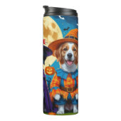 Nova Scotia Duck Toller Pumpkin Halloween Funny Thermosbecher (Nach rechts gedreht)