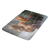 Nova Scotia Duck Toller Retriever Snowy Sleigh Badematte (Schrägansicht)