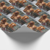 Nova Scotia Duck Toller Retriever Snowy Sleigh Geschenkpapier (Ecke)