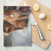 Nova Scotia Duck Toller Retriever Snowy Sleigh Geschirrtuch (Viertel Falte)