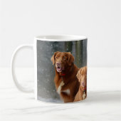 Nova Scotia Duck Toller Retriever Snowy Sleigh Kaffeetasse (Links)