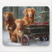 Nova Scotia Duck Toller Retriever Snowy Sleigh Mousepad (Vorne)