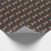 Nova Scotia Duck Toller Weihnachtsgeschenke Feuerp Geschenkpapier (Ecke)