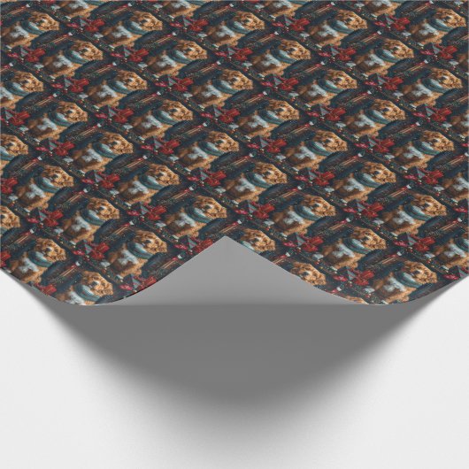 Nova Scotia Duck Toller Weihnachtsgeschenke Feuerp Geschenkpapier (Ecke)