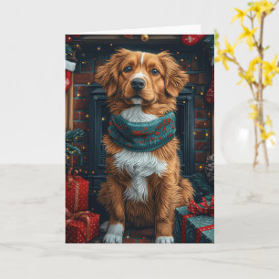 Nova Scotia Duck Toller Weihnachtsgeschenke Feuerp Karte