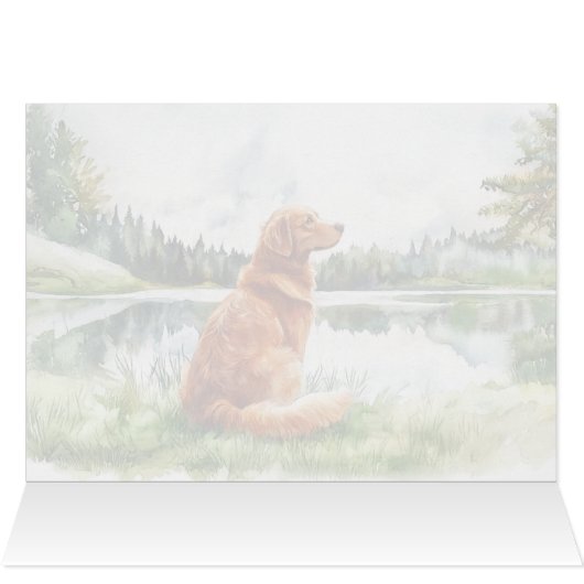 Nova Scotia Duck Tolling Retriever - 5" x 7" Karte (Innenansicht Horizontal (Oben))