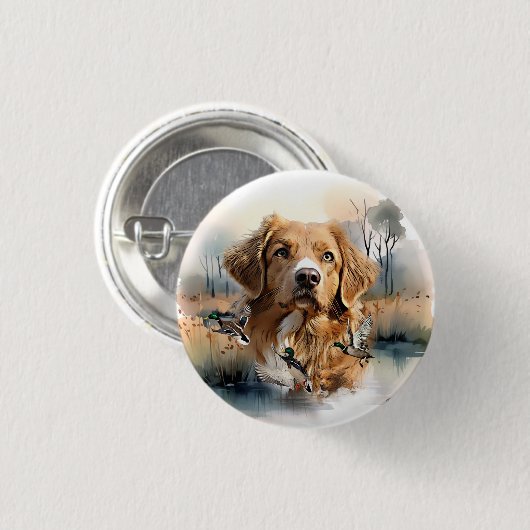 Nova Scotia Duck Tolling Retriever, Art Button (Vorne & Hinten)