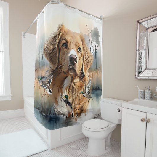 Nova Scotia Duck Tolling Retriever, Art Duschvorhang (Beispiel)