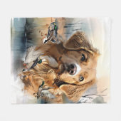Nova Scotia Duck Tolling Retriever, Art Fleecedecke (Vorderseite (Horizontal))