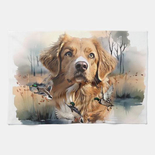 Nova Scotia Duck Tolling Retriever, Art Geschirrtuch (Horizontal)