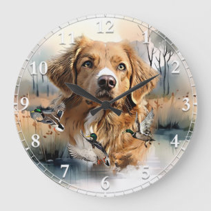 Nova Scotia Duck Tolling Retriever, Art Große Wanduhr