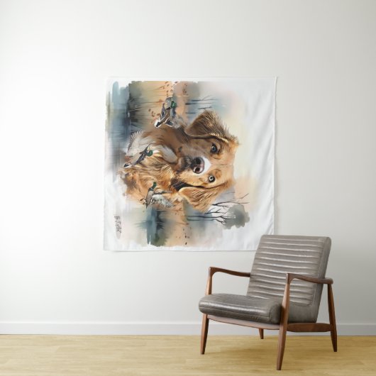 Nova Scotia Duck Tolling Retriever, Art Wandteppich (Beispiel (Horizontal))