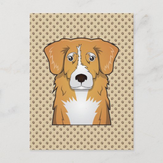 Nova Scotia Duck Tolling Retriever Cartoon Postkarte (Vorderseite)