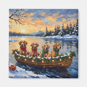 Nova Scotia Duck Tolling Retriever Christmas Boat Magnet (Vorne)