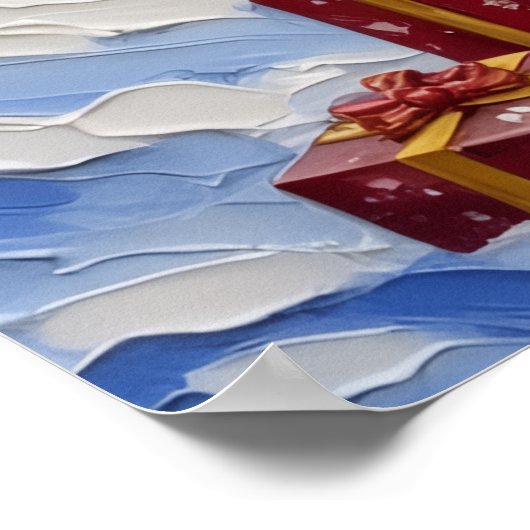 Nova Scotia Duck Tolling Retriever Christmas Boat Poster (Ecke)