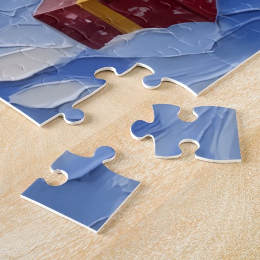 Nova Scotia Duck Tolling Retriever Christmas Boat Puzzle (Seite)