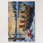 Nova Scotia Duck Tolling Retriever Christmas Boat Puzzle (Vertikal)