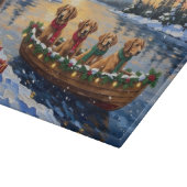 Nova Scotia Duck Tolling Retriever Christmas Boat Schneidebrett (Ecke)