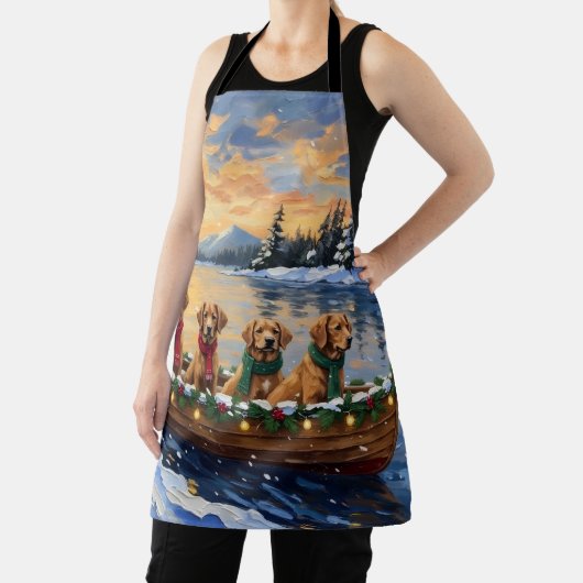 Nova Scotia Duck Tolling Retriever Christmas Boat Schürze (InSitu)