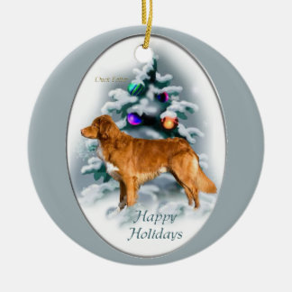 Nova Scotia Duck Tolling Retriever Christmas Gesch Keramikornament
