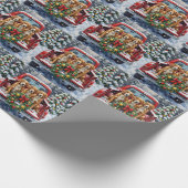 Nova Scotia Duck Tolling Retriever Christmas Red Geschenkpapier (Ecke)