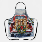 Nova Scotia Duck Tolling Retriever Christmas Red Schürze (Vorderseite)