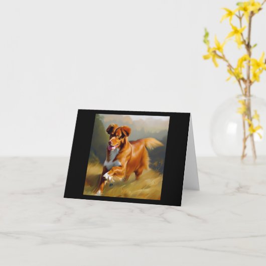 Nova Scotia Duck-Tolling Retriever Dog Karte (Gelbe Blume)