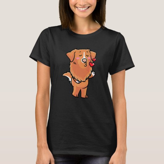 Nova Scotia Duck Tolling Retriever Dog Kisses T-Shirt (Vorderseite)