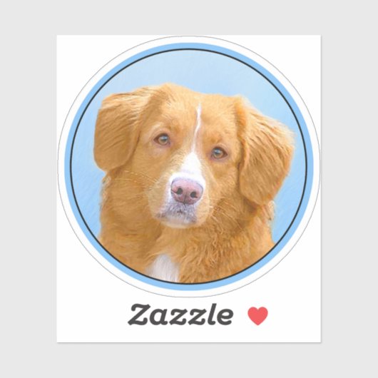 Nova Scotia Duck Tolling Retriever Dog Painting Aufkleber (Blatt)