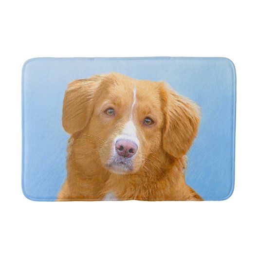 Nova Scotia Duck Tolling Retriever Dog Painting Badematte (Vorderseite)