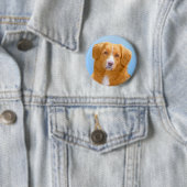Nova Scotia Duck Tolling Retriever Dog Painting Button (Beispiel)