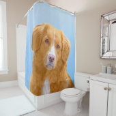 Nova Scotia Duck Tolling Retriever Dog Painting Duschvorhang (Beispiel)