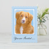 Nova Scotia Duck Tolling Retriever Dog Painting Einladung (Stehend Vorderseite)