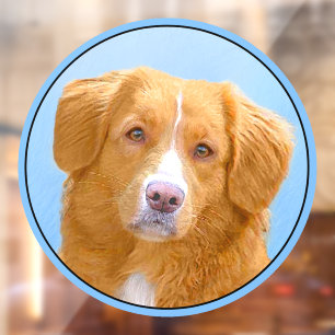 Nova Scotia Duck Tolling Retriever Dog Painting Fensteraufkleber