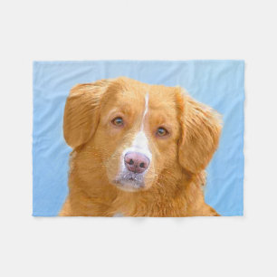 Nova Scotia Duck Tolling Retriever Dog Painting Fleecedecke