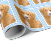 Nova Scotia Duck Tolling Retriever Dog Painting Geschenkpapier (Rolleneckpunkt)
