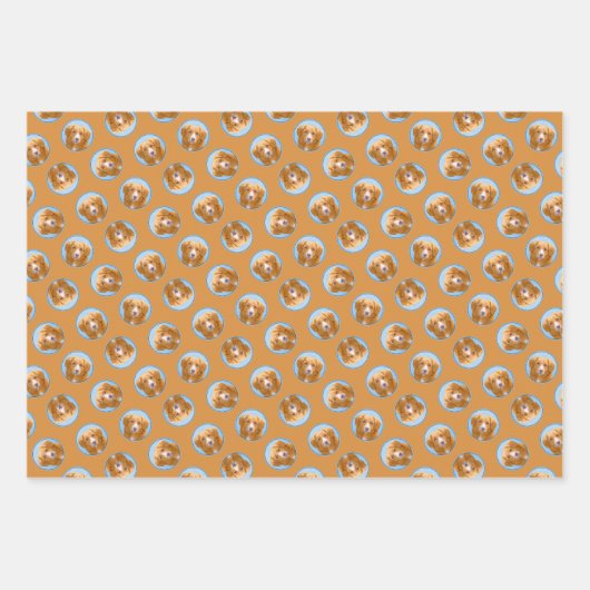 Nova Scotia Duck Tolling Retriever Dog Painting Geschenkpapier Set (Vorderseite 3)