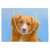 Nova Scotia Duck Tolling Retriever Dog Painting Große Geschenktüte (Vorderseite)